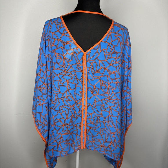 Miss Tina By Tina Knowles XL 16-18 Abstract Geometric Kimono Colorful Vi… - Picture 4 of 6